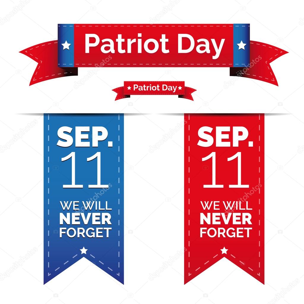 Patriot day vector set