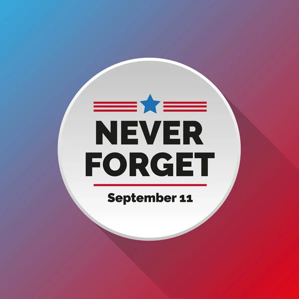Nooit vergeten - 11 September — Stockvector