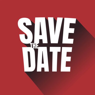 Tarih düğmesi kalın tipografi vektörünü kaydet