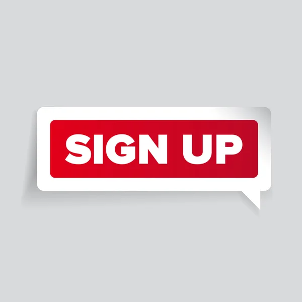 Sign up vector label — Stock Vector