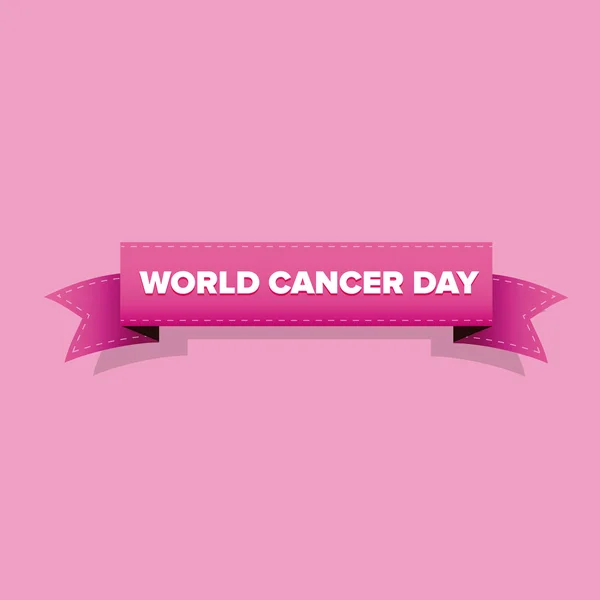 Dia Mundial do câncer vetor de fita — Vetor de Stock