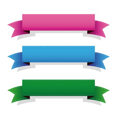 Şerit izole vektör ayarla