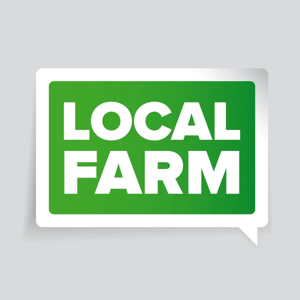 Insignia o etiqueta de granja local — Vector de stock