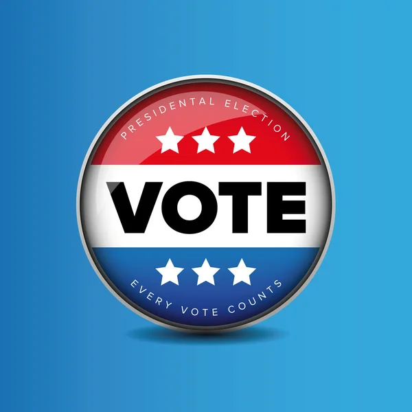 Distintivo di voto USA - Elezioni presidenziali — Vettoriale Stock