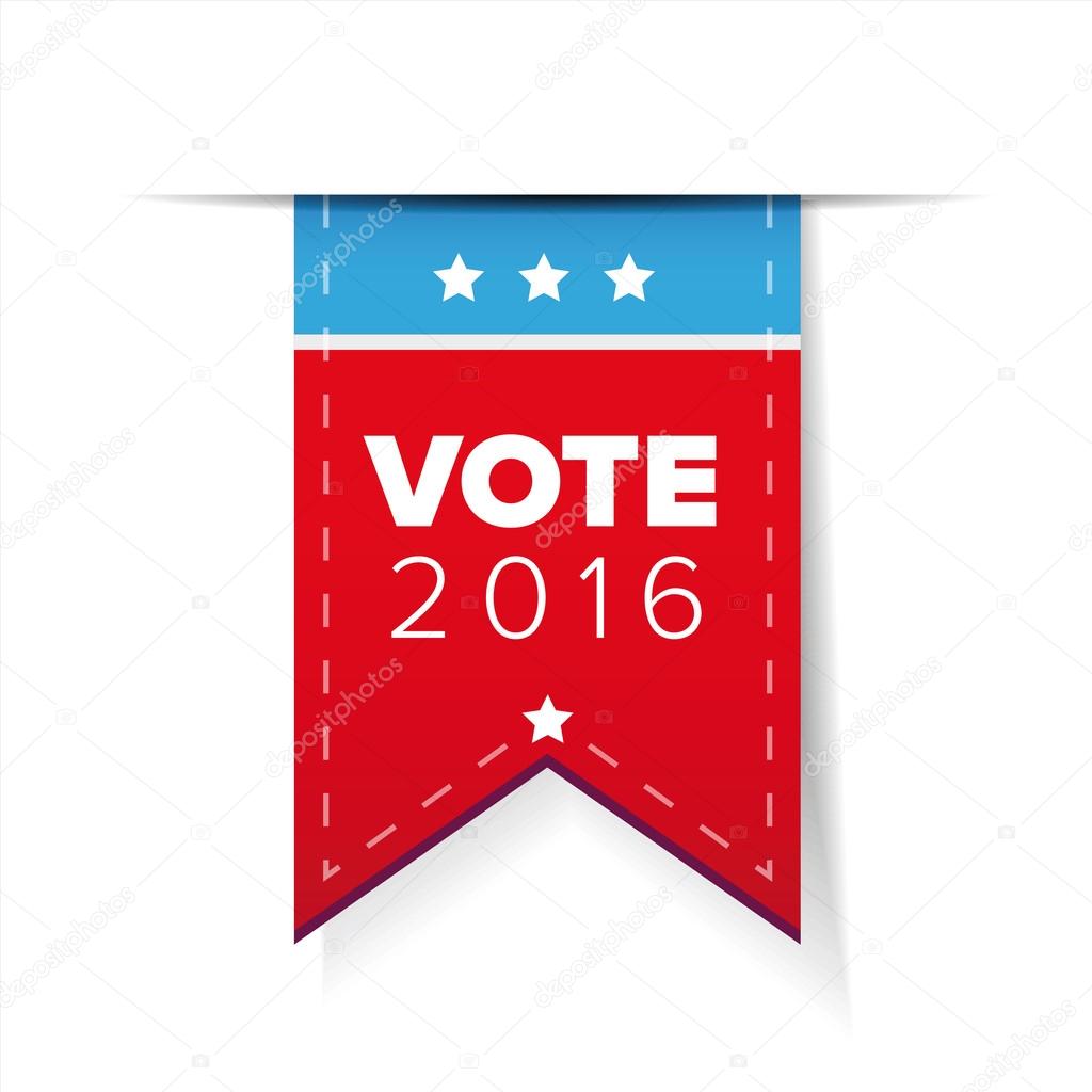 US Vote ribbon vector