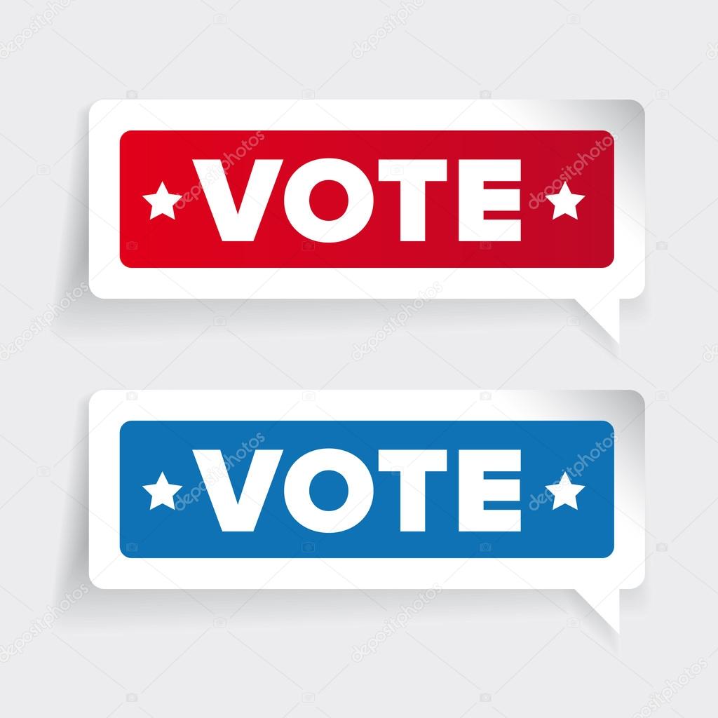 US Vote badge vector