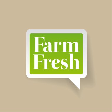 Çiftlik taze vektör etiket