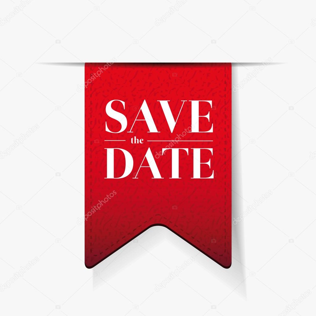 Save the date ribbon