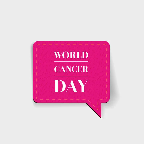 Letras do Dia Mundial do Cancro — Vetor de Stock