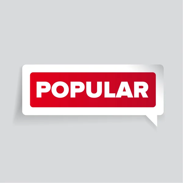 Populaire label vector rood — Stockvector