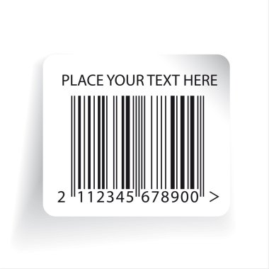 Barcode label template vector clipart