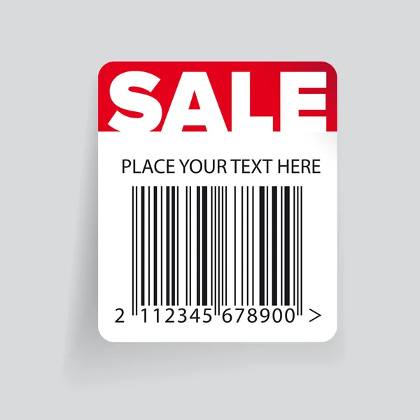 Verkoop barcode label sjabloon vector — Stockvector