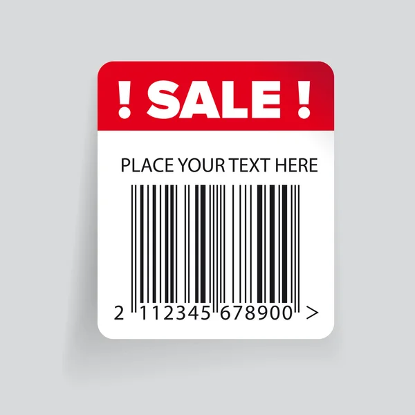 Verkoop barcode label sjabloon vector — Stockvector