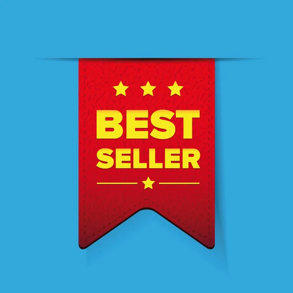 Best Seller red ribbon vector — Stock Vector