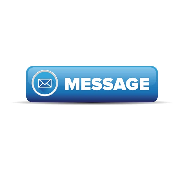 Ícone de vetor de mensagem no botão — Vetor de Stock