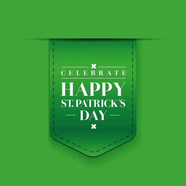 Saint Patrick de dag typografische lint — Stockvector