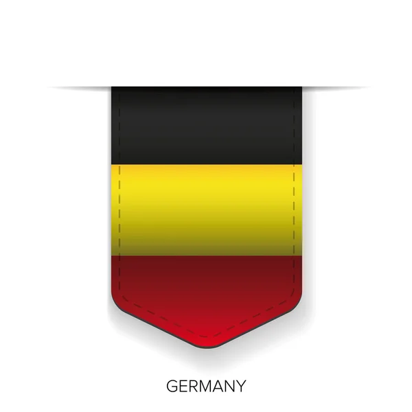 Alemania bandera cinta vector — Archivo Imágenes Vectoriales