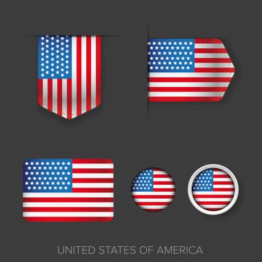 Vektör ABD bayrağı ayarla