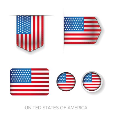 Vektör ABD bayrağı ayarla