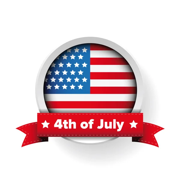 Cuatro de julio - Bandera de Estados Unidos — Archivo Imágenes Vectoriales