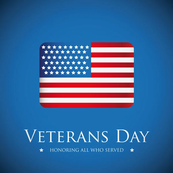 Veterans Day. Honoring all who served. Usa flag vector — Stock Vector