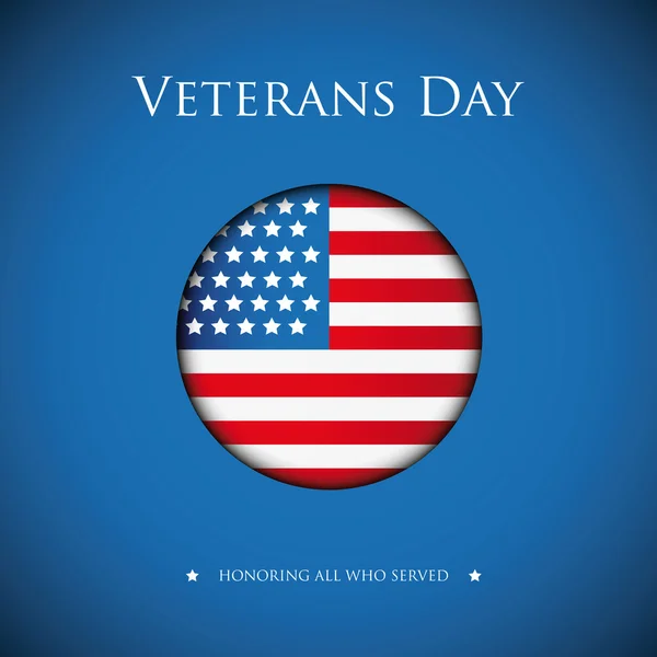 Veterans Day. Honoring all who served. Usa flag vector — Stock Vector