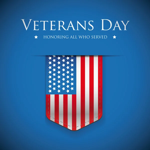 Veterans Day. Hedra alla som serveras. USA flagga vektor — Stock vektor