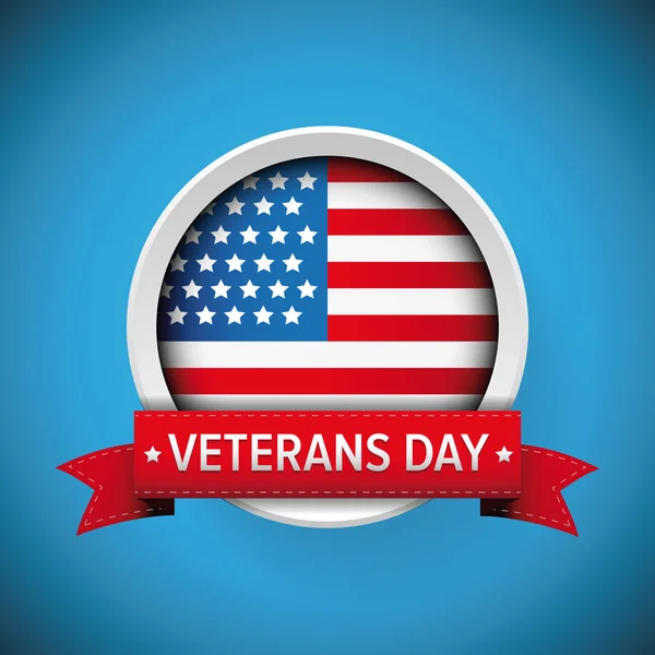 退役軍人の日。すべての人を尊重しています。アメリカの国旗をベクトルします。 — ストックベクタ