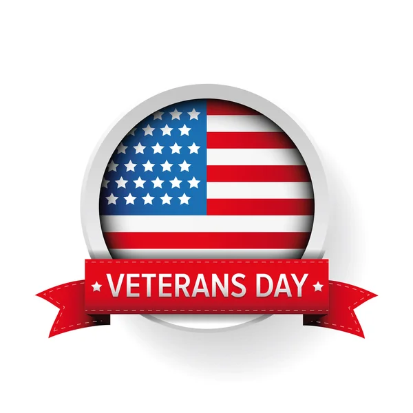 Giornata dei veterani. Onorare tutti coloro che hanno servito. vettore bandiera Usa — Vettoriale Stock