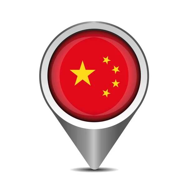 China-Flaggenzeiger-Vektor — Stockvektor