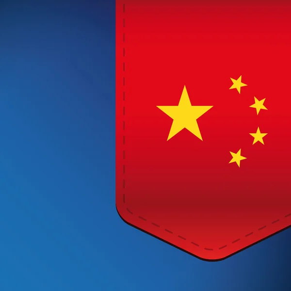 China flag ribbon vector — Stock Vector