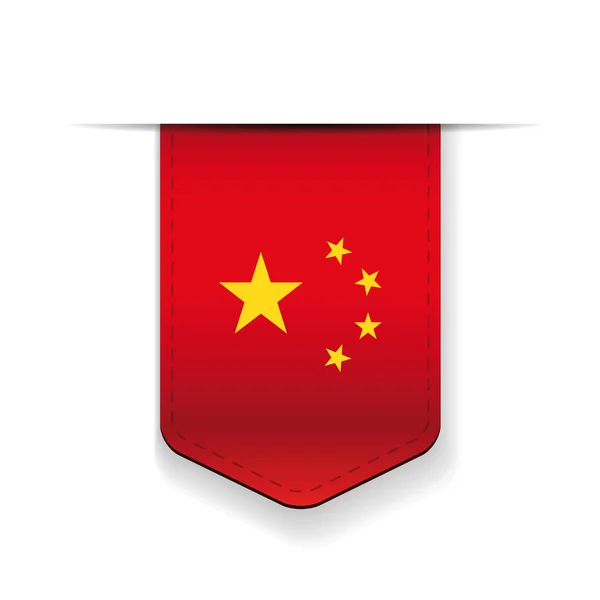 Vecteur de ruban drapeau Chine — Image vectorielle