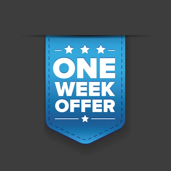 One Week Offer ribbon vector — Stock Vector