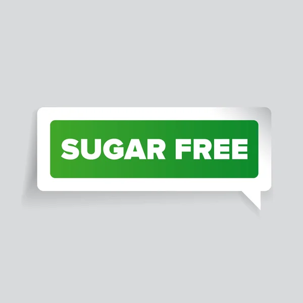 Sugar free címke vektor — Stock Vector