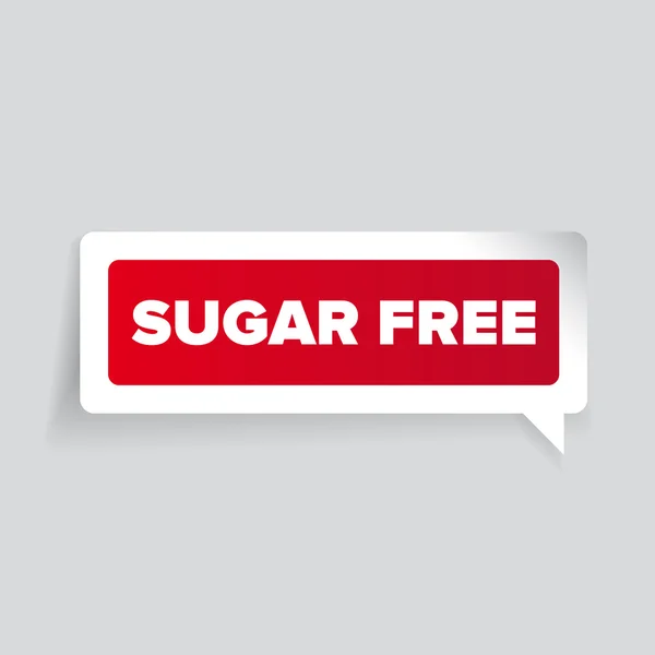 Sugar free label vektor — Stock vektor