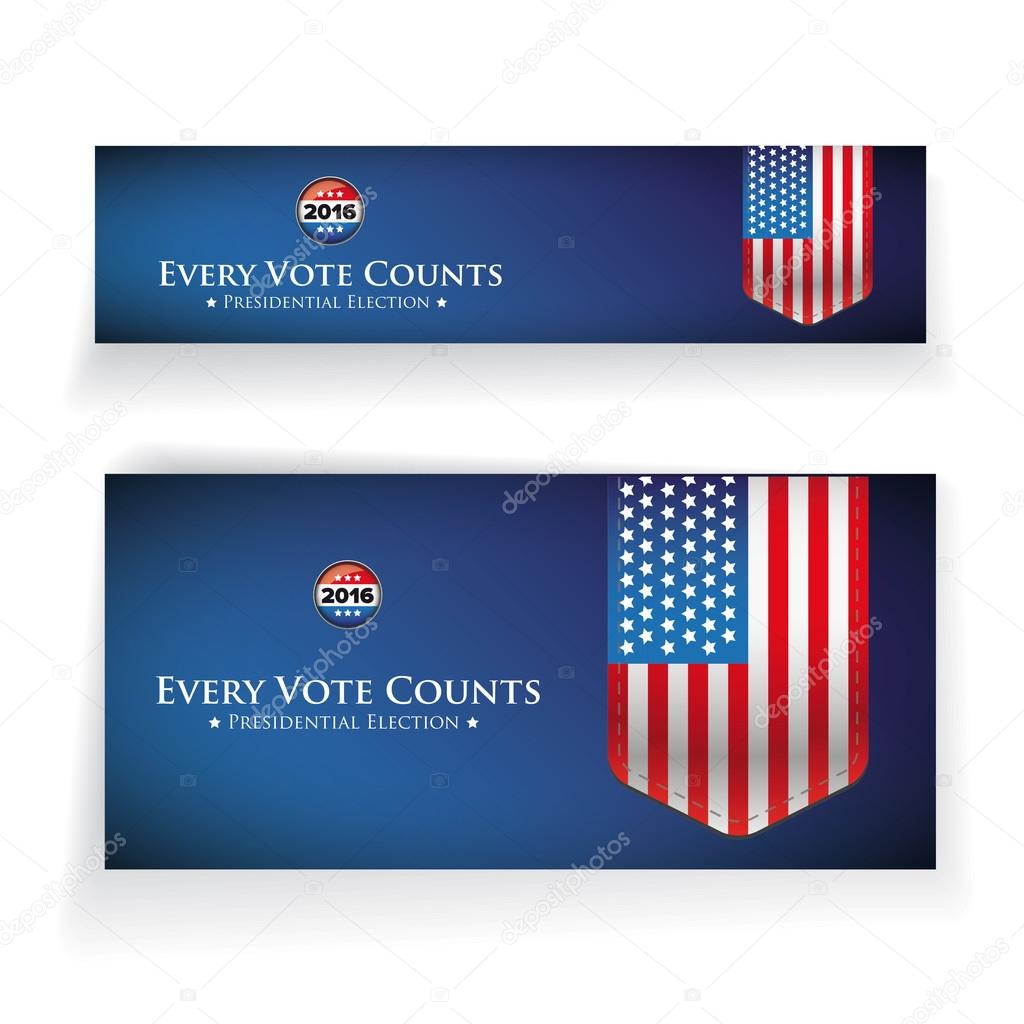 Presidential election 2016 banner or poster