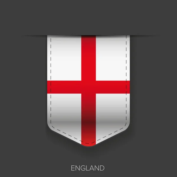 Bandera de cinta de bandera de Inglaterra o cartel — Archivo Imágenes Vectoriales