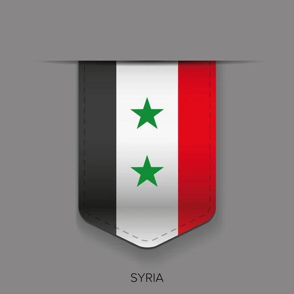 Vlag van Syrië vector — Stockvector