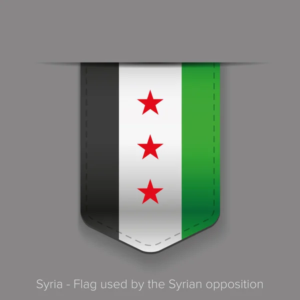 Syrischer Fahnenvektor - von der syrischen Opposition verwendete Flagge — Stockvektor