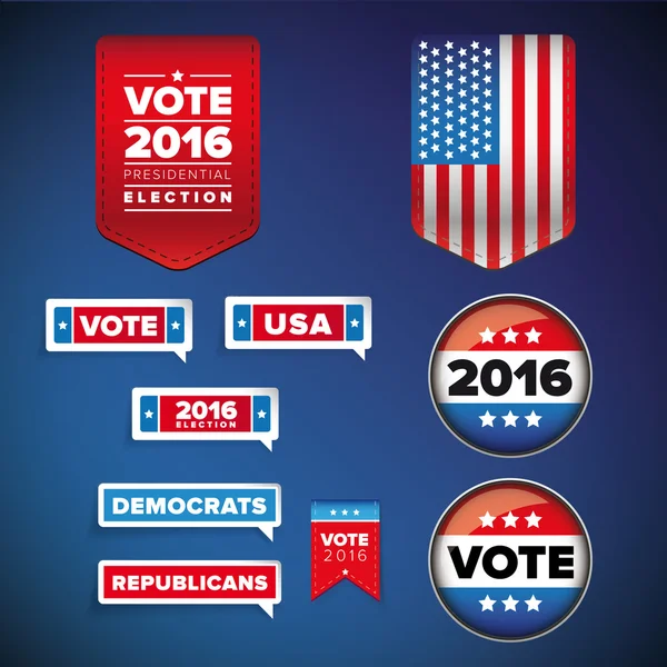 Vote et élection présidentielle fixés — Image vectorielle