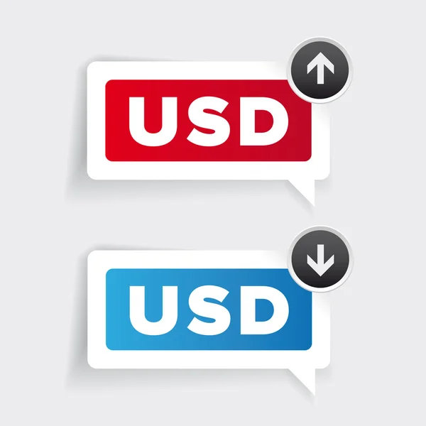 Доллар США - обмен валюты — стоковый вектор