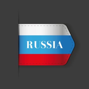 Rusya bayrağı şerit vektör
