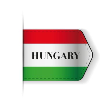 Macaristan bayrağı şerit vektör