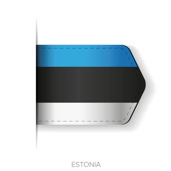 Estonia bandera vector cinta — Archivo Imágenes Vectoriales