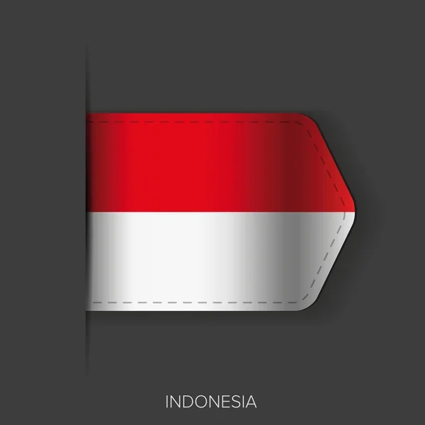 Pita vektor bendera Indonesia - Stok Vektor