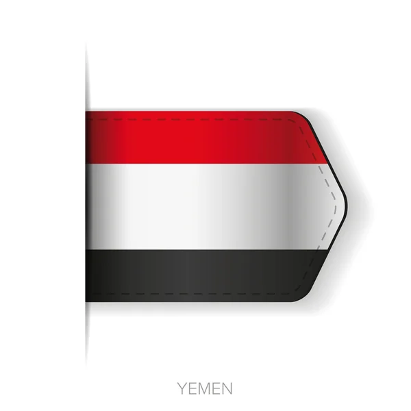 Yemen Fahne Vektor Ribbon — Stockvektor
