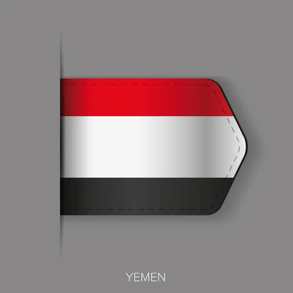 Yemen Fahne Vektor Ribbon — Stockvektor