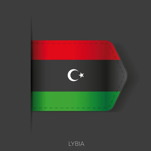 Libysches Flaggenvektor-Band — Stockvektor