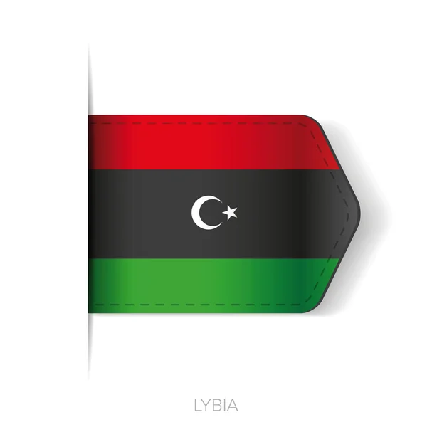 Libia bandera vector cinta — Vector de stock