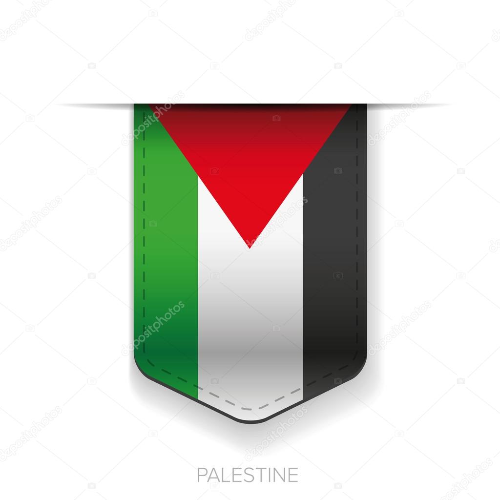 Palestine flag vector ribbon